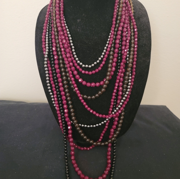 Zara Beaded Waterfall Necklace - Picture 6 of 6